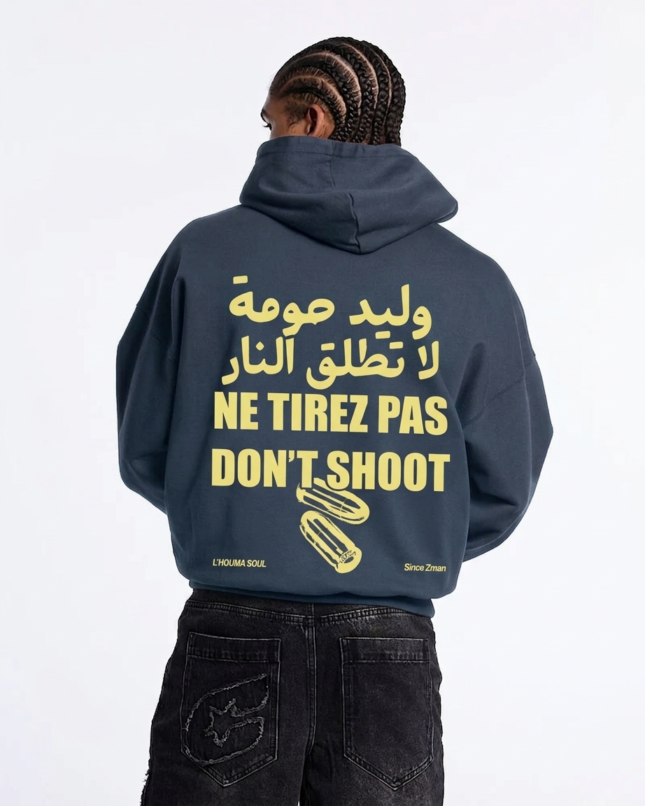 "WLID HOUMA" — Slate Blue Hoodie